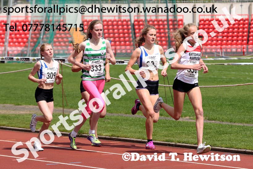 Girls under-15s, North East Track and Field Champs., Gateshead. Photo: David T. Hewitson/Sports for All Pics
